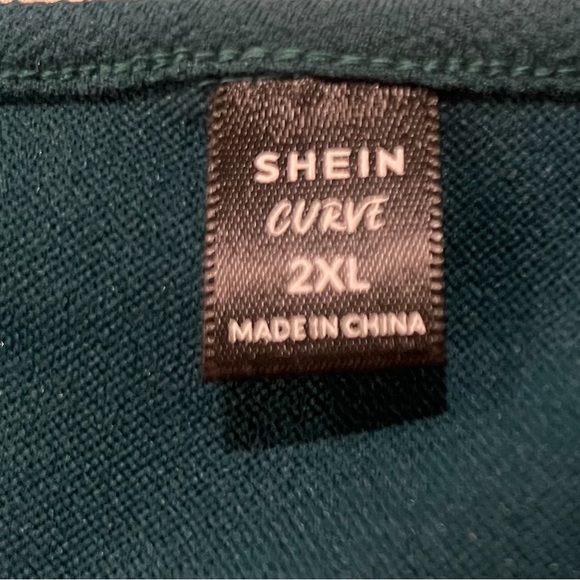 BIG SALE(5 for $20)- Teal Scalloped Lace Blouse - Picture 5 of 5